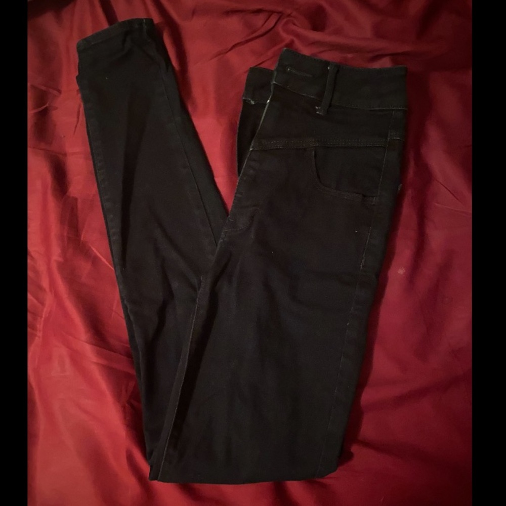 Long, high waisted skinny jean
